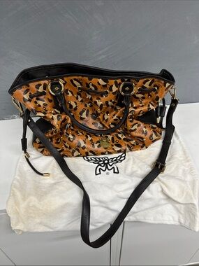 MCM Leopard-Print Crossbody
